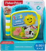 Fisher-Price Libro dei Canti Musicali degli Amici degli Animali | Giocattolo per bambini da 6 mesi, 1 anno per ragazze e ragazzi | Giocattolo per bambini | Libro di musica con suoni ed effetti luminosi | Giocattolo educativo (tedesco), GFP29 Jucarii Bebe Naty Shop