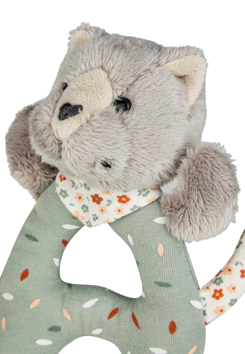 Lilly Cat Sterntaler Catch Toy - Giocattolo per attività motoria con sonaglio, tocco e gioco - Peluche per neonati e bambini con sonaglio come amico fedele - Giocattolo per bambini in morbido tessuto grigio Bebe Naty Shop Toys