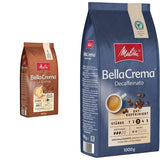 Melitta BellaCrema La Crema caffè in grani 1kg e BellaCrema Decaffeinato caffè decaffeinato in grani 1kg