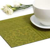 Papstar, 50 tovaglioli "ROYAL Collection" piega 1/4 40 Cm X 40 Cm verde oliva "Ornamenti", #81746