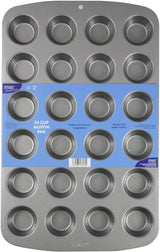 CSB111 Antihaftbeschichtete Mini-Muffinform Mit 24 Löchern Aus Karbonstahl, Edelstahl, Argento, 39.4 X 24.6 X 2.1 Cm Stampi e vassoi per cuocere Naty Shop