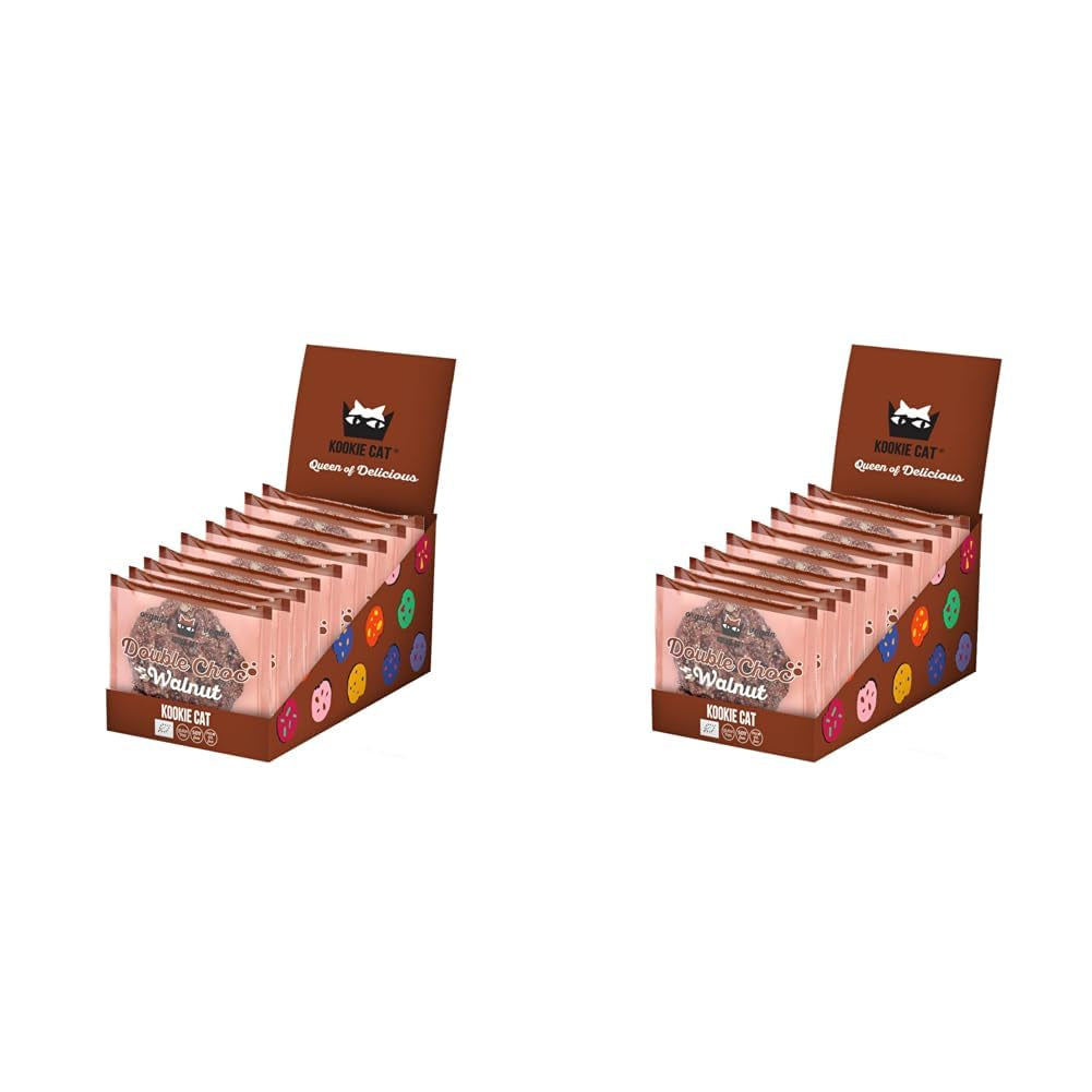 Cioccolato Double Nut - Biscotti vegani, senza glutine, senza soia, anacardi e avena biologici - Confezione multipla da 12 x 50 g (confezione da 2)