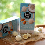 Praline al cocco senza zucchero con mandorle, Feel FIT, senza zuccheri aggiunti, 17% proteine, 63 g