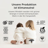 Pannolini Kit & Kin Premium, taglia 4 (9-14 kg), 128 pezzi, a base vegetale e ipoallergenici, protezione affidabile dalle perdite, vegani e cruelty free