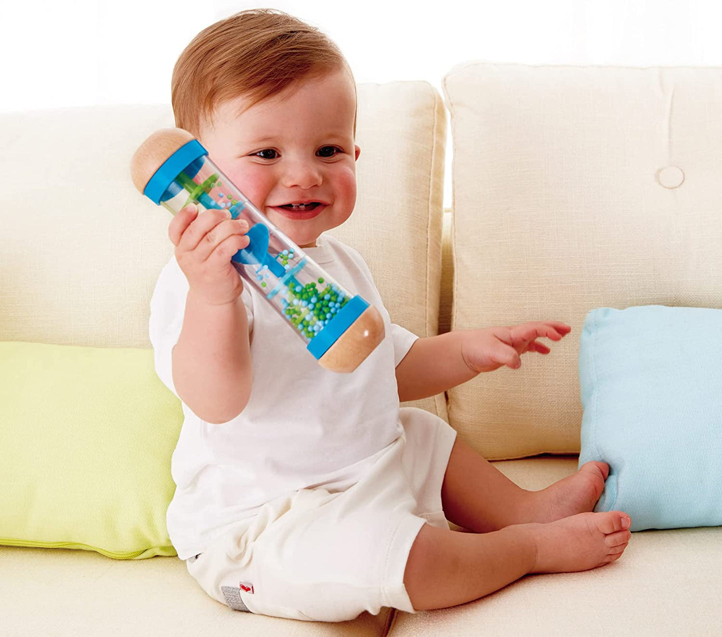 Hape produttore della pioggia | mini giocattolo musicale con campanelli di legno, blu Toys Bebe Naty Shop