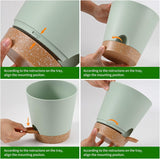 Vaso da fiori 6 pezzi 12,7 cm Fioriera autoirrigante Vaso da fiori per interni ed esterni ad alto drenaggio con vassoio per serbatoio e bordo per irrigazione Fioriera da giardino