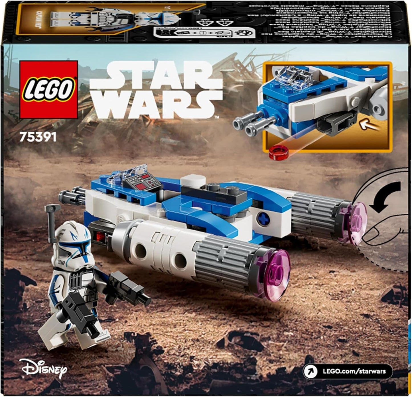 LEGO Star Wars Capitano Rex Y-Wing Microfighter Mattoncini da costruzione Astronave da collezione Idea regalo per ragazzi e ragazze dai 6 anni in su 75391 Set da costruzione Besuche den LEGO-Store