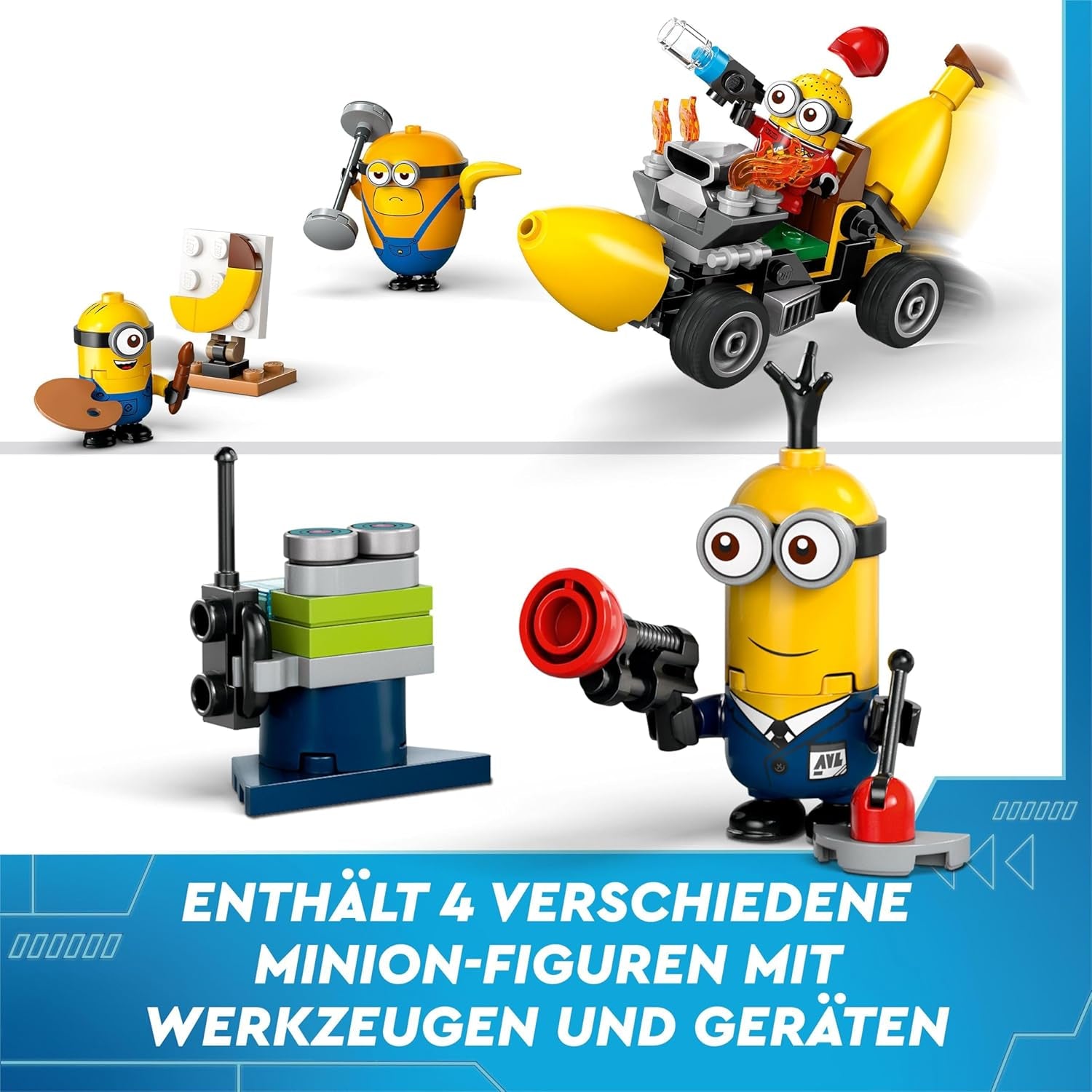 LEGO I - Semplicemente Incorreggibile 4 Minions e la Macchina delle Banane Playset per I - Semplicemente Incorreggibile 4 Minions Giocattolo per Bambini Regalo Creativo per Ragazzi e Ragazze di 6 Anni 75580 Set da Costruzione Beuche den LEGO-Store