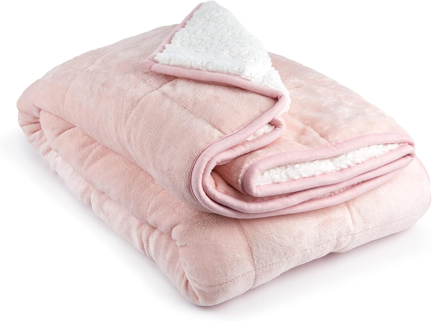 Emma Barclay Coperta Sherpa ponderata, 127 X 152 cm, Rosa cipria Emma Barclay Letti e coperte Rosa cipria 50X60" (127X152 cm)