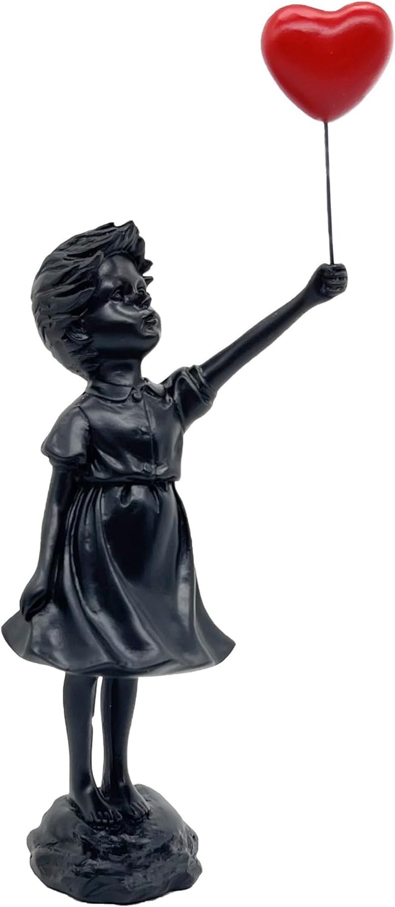 Cute Balloon Girl Scultura in resina Decorazione della casa Statua Banksy Cuore rosso Ragazza Palloncino Figura Scultura di arte moderna per mensola da tavolo Decor Statue e sculture Naty Shop Qiqiunv95