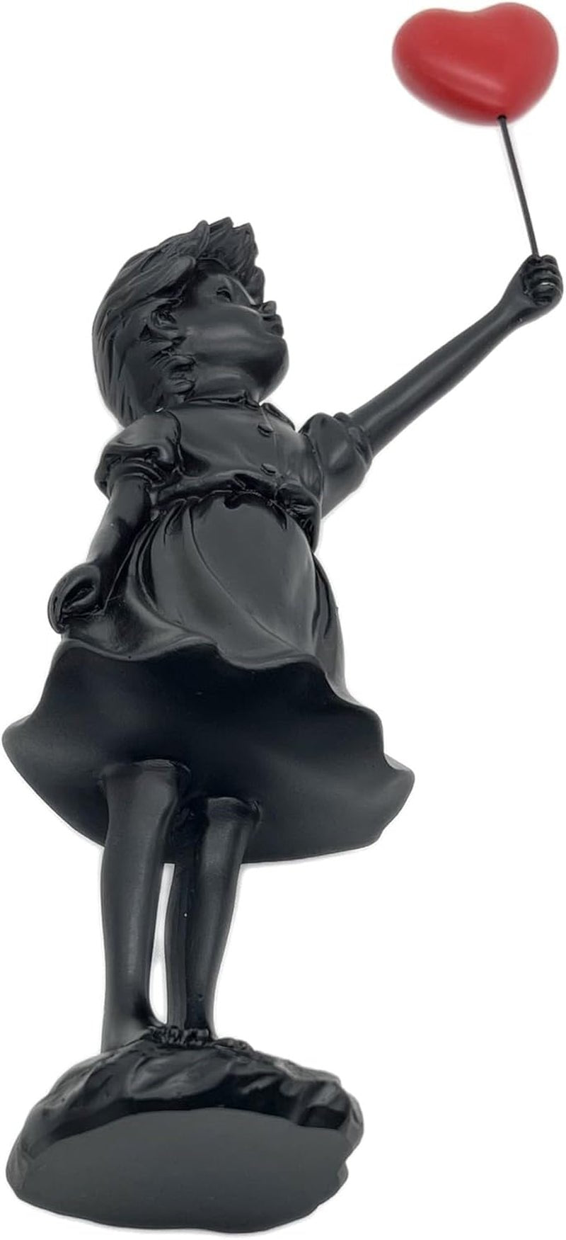 Ragazza carina con palloncino Scultura in resina Decorazione per la casa Statua Banksy Ragazza con cuore rosso Figura di palloncino Scultura d'arte moderna per decorazione da scaffale da tavolo Statue e sculture Naty Shop
