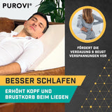 Cuscino a cuneo per letto e divano - Ideale come cuscino da lettura, per la schiena nel letto o per sollevare le gambe - Schiuma dimensionalmente stabile - Fodera lavabile
