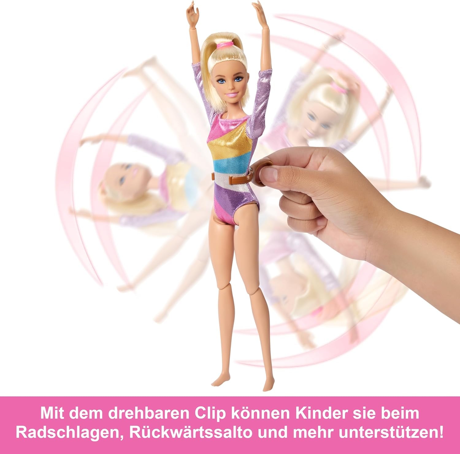 Divertente set da gioco Barbie Ginnastica con trave di equilibrio e oltre 10 pezzi a tema per storie vincenti, HRG52