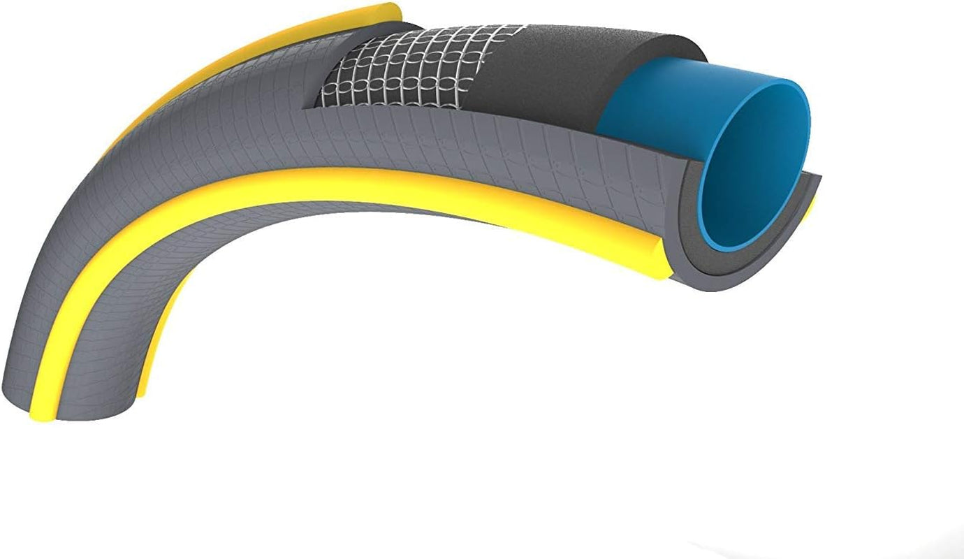 HOZELOCK - Tubo da giardino Ultramax Ø 12,5 mm (1/2") 15 m: Tubo da giardino robusto e resistente alle intemperie, impedisce torsioni, piegature e schiacciamenti, realizzato in PVC riciclato al 40% [116240], Grigio
