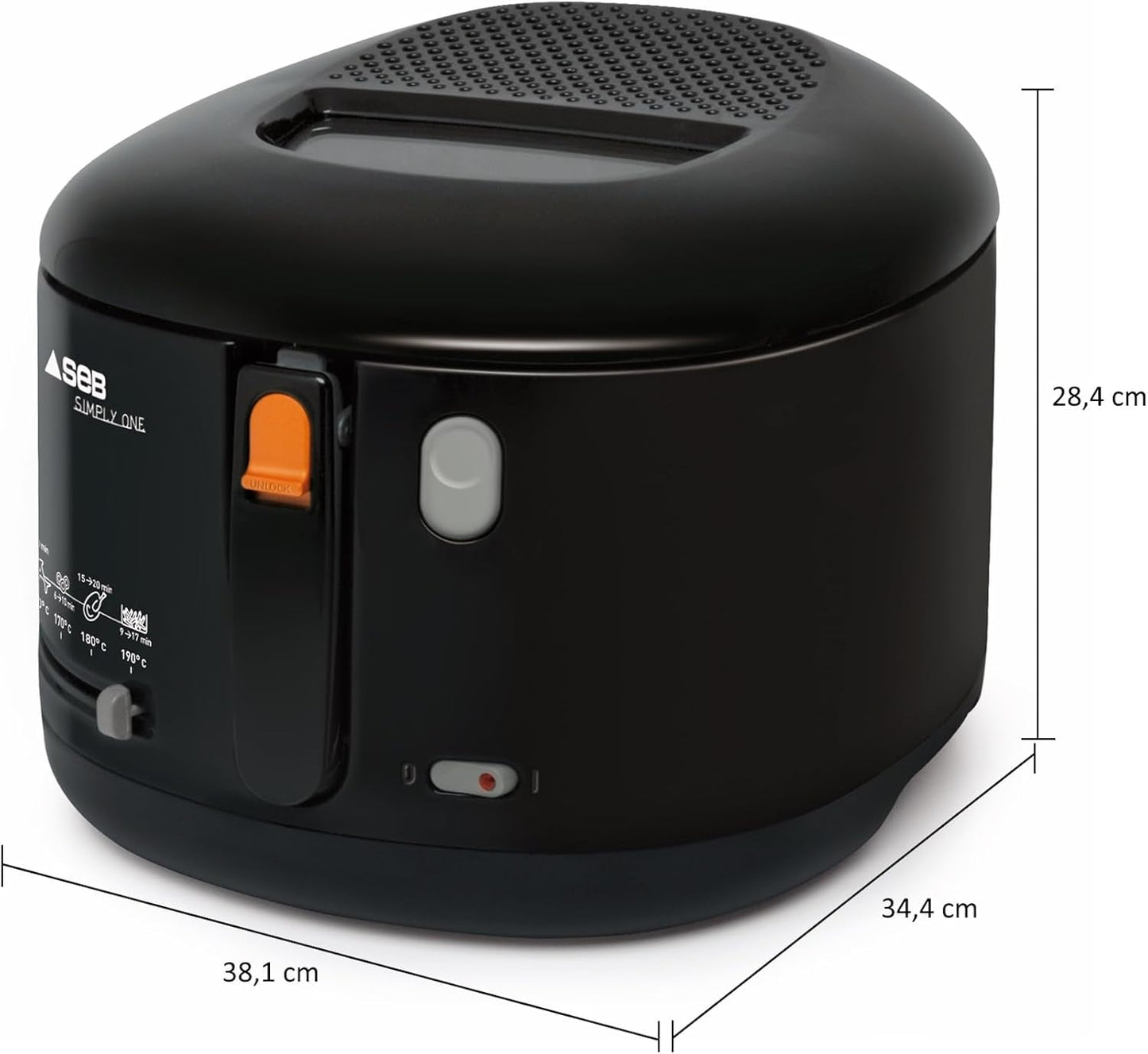 Friggitrice elettrica Tefal Simply One, capacità XL per patatine fritte fino a 1,2 kg, esclusivo sistema di raffreddamento a parete Elettrodomestici Naty Shop