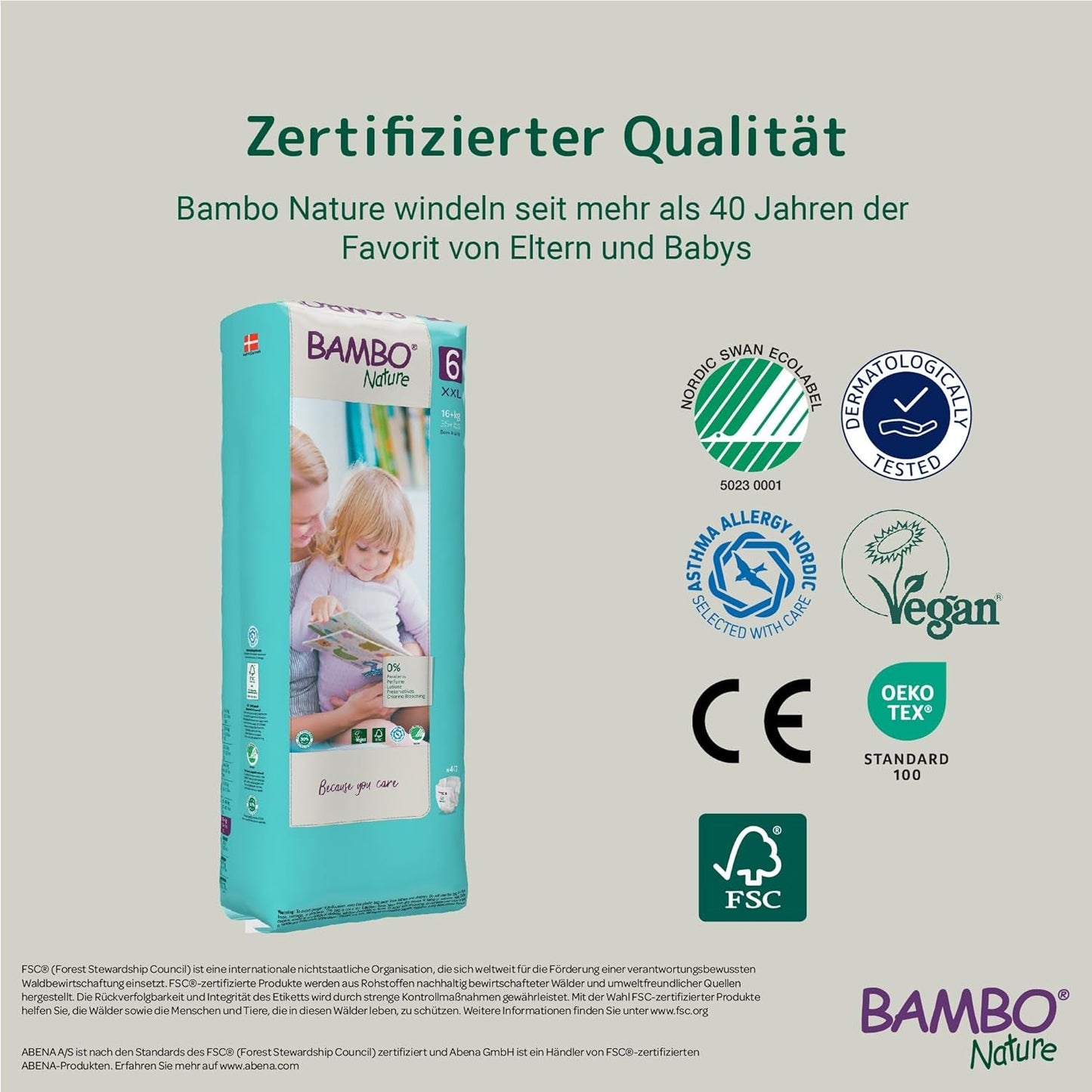 Pannolini ecologici Bambo Nature Premium, taglia 6, 1,63 kg