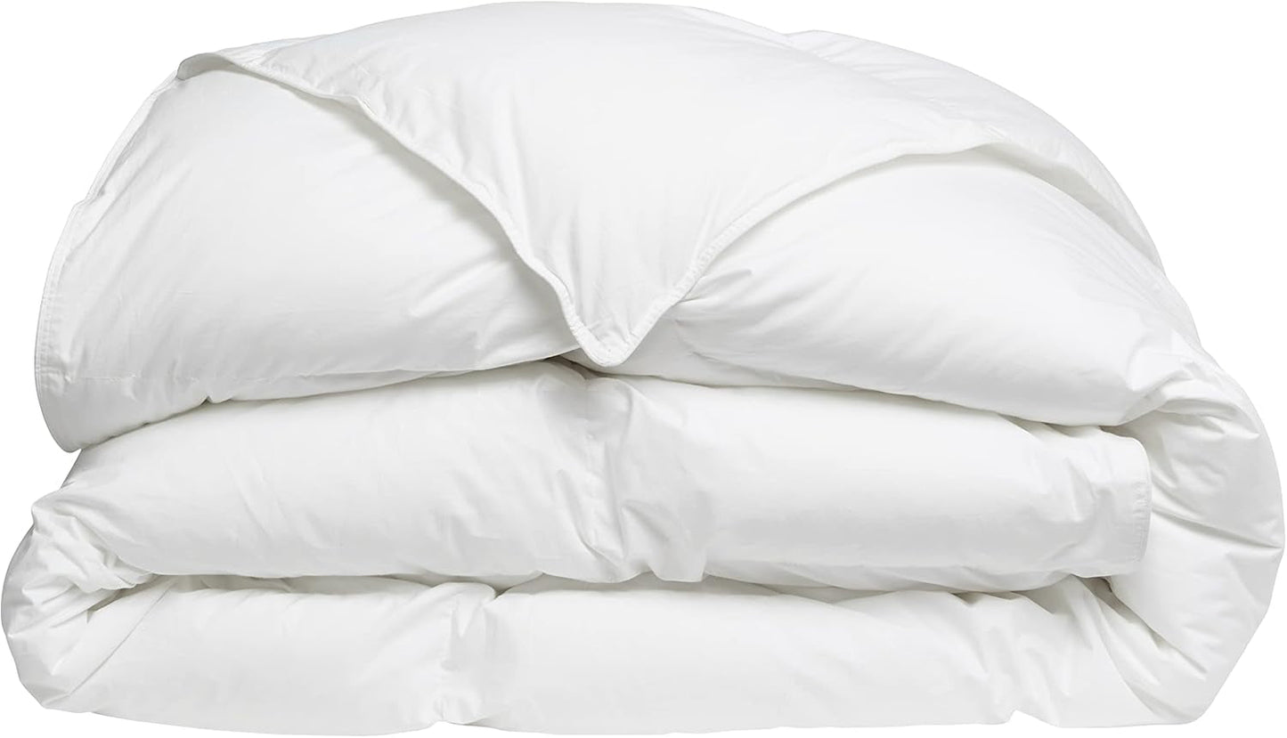 DODO 40381220 Coperta Helsinki, esterno cotone percalle, imbottitura piumino d'anatra/pelle, 240 Cm 220 Cm, bianco Piumini e trapunte Naty Shop