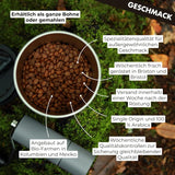 EXHALE Bio GANZE BOHNEN – Dunkel Gerösteter Kaffee – Confezione da 450 g – Mykotoxinfrei & Geeignet für Bulletproof Coffee – Single Origin e 100% Arabica Bohnen