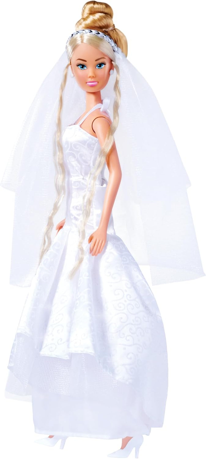 Simba 105733414 - Abito da sposa Steffi Love, 2 modelli assortiti, Viene fornito un solo articolo, Bambola con un bellissimo abito da sposa, 29 cm, Età 3+
