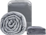 Winthome Coperta ponderata con copripiumino 150X205 cm 10,4 kg, comoda coperta ponderata, coperta per terapia antistress, coperta pesante per un sonno più profondo e un migliore recupero, coperta pesante per adulti (grigio) Besuche den Winthome-Store grigio 140X205 cm-8,6 kg