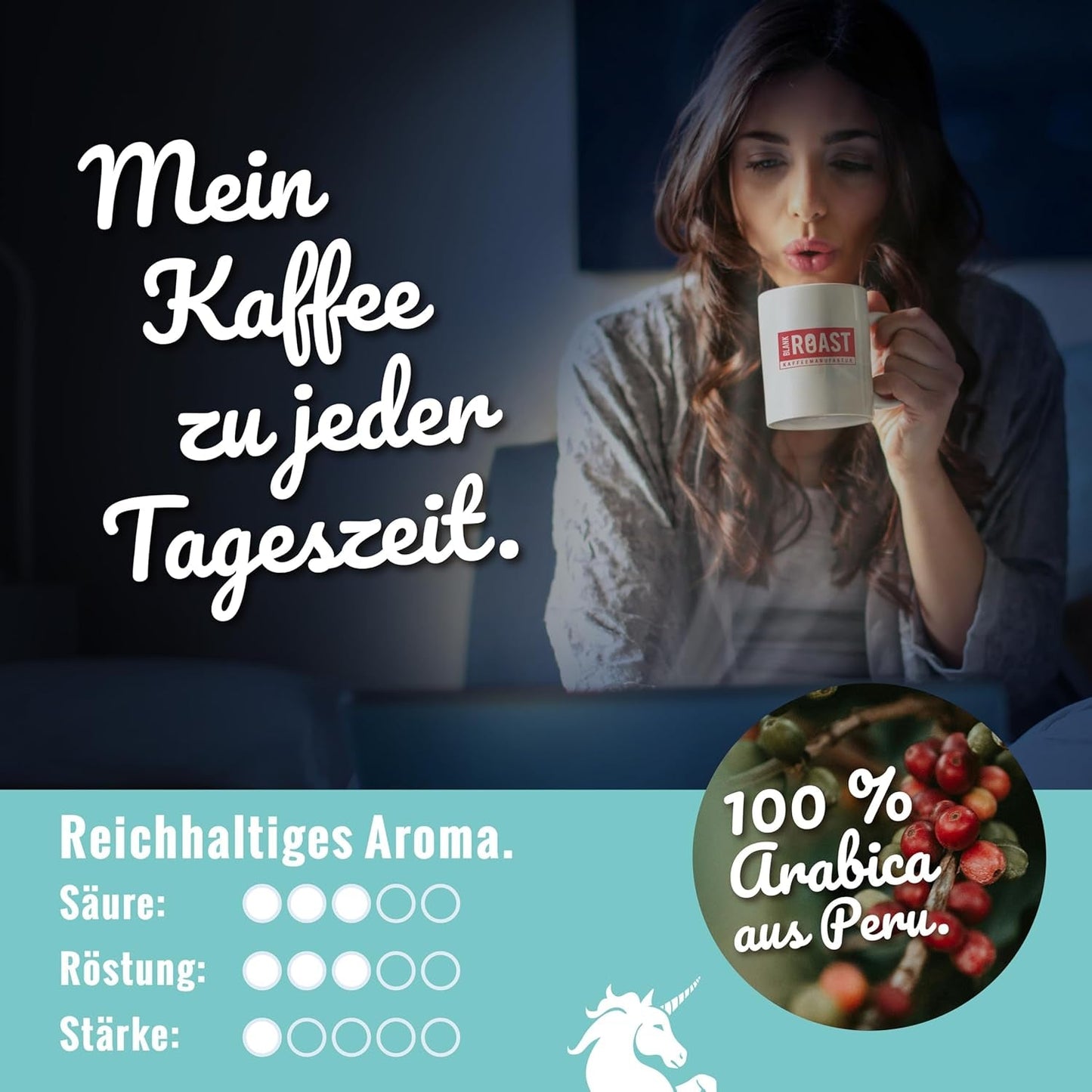 Arrosto bianco - EINZIG - 1kg - Kaffeebohnen kafeinfrei - 100% Arabica dal Perù - schonend & umweltfreundlich entkoffeiniert - säurearm mit voller Crema - ideal für jede Zubereitungsart