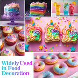 Glitter commestibili - Colorante alimentare in polvere 6G per cioccolato, fragole, muffin, torte, fondente (Viola)