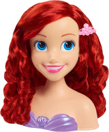 Ariel Just Play Testina per capelli della Principessa Disney 20 cm con accessori Set da 7 pezzi Giocattolo per capelli rossi per bambini dai 3 anni in su