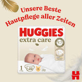 Pannolini per neonati Huggies, taglia 2, 116 pannolini (2 x 58), scatola per metà mese