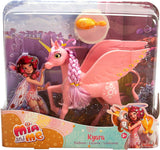 Simba 109480092 - Mia and Me Unicorn Kyara, con ali mobili, fermagli per capelli e spazzola per acconciare, 20 cm, dai 3 anni in su, rosa