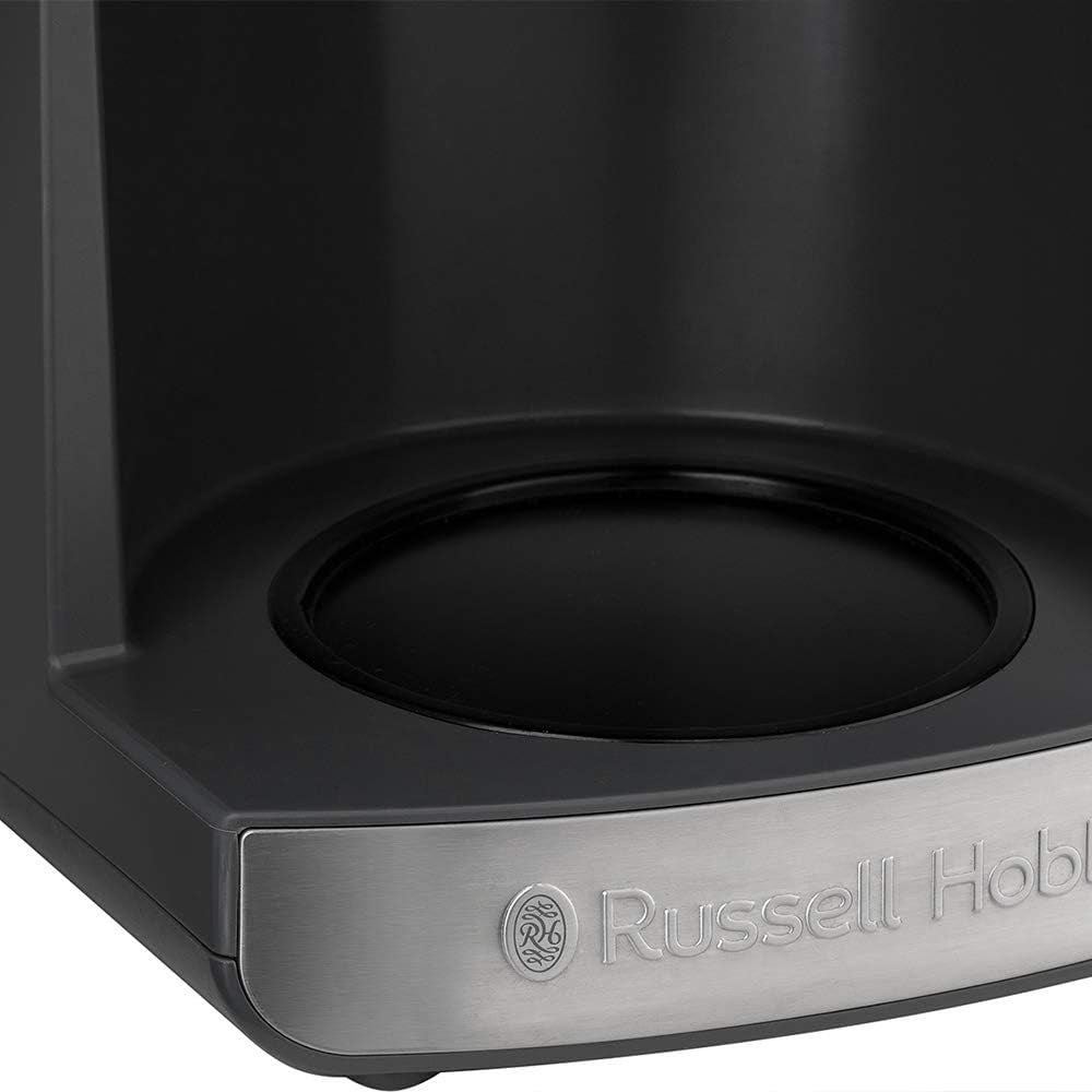 Caffettiera Russell Hobbs con macinacaffè e caraffa termica [Timer digitale, soffione doccia per estrazione e aroma ottimali] Grind&Brew (1-10 tazze, 3 impostazioni di macinatura) Caffettiera con filtro 25620-56