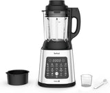 Tefal Perfectmix Cook Hochgeschwindigkeits-Standmixer, Mit Kochfunktion, 10 Auto-Programme, Heiße Und Kalte Rezepte, Abnehmbare Klingen, Inkl. Dampfkorb, Argento/Nero, BL83SD30 Cucina Naty Shop