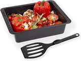 Chg SET 341-46-60 Extra Tiefe Ofenform (7.0 Cm) "Emaille" Mit Profi-Pfannenwender", Schwarz Gesprenkelt Stampi e teglie per dolci Naty Shop
