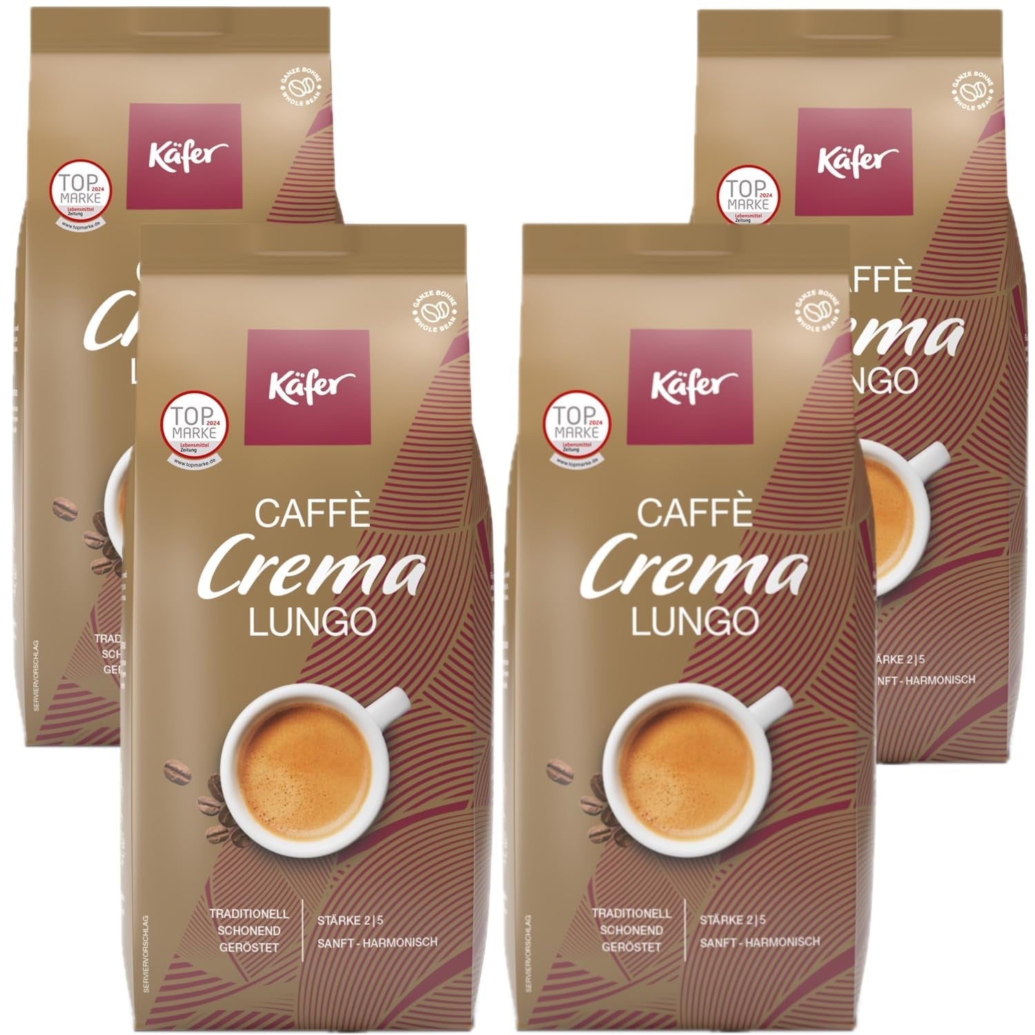 Käfer Caffè Crema, 1000g, chicchi interi, conf. da 4