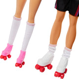 Barbie Fashionistas Set con 2 bambole alla moda e 6 accessori, bambole alla moda Barbie e Ken su rotelle, personaggi da collezione del 65° anniversario, bambole HXK90 Naty Shop