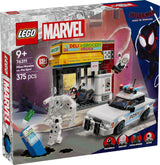 LEGO Marvel Spider-Verse: Miles Morales vs. Spot - Set da gioco supereroe con macchinina - 4 minifigure e minimarket - Regalo per ragazzi e ragazze dai 9 anni in su 76311 Set da costruzione Besuche den LEGO-Store