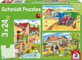 Schmidt Spiele 56216 Puzzle per bambini, 3X24 pezzi Puzzle Naty Shop Titolo predefinito