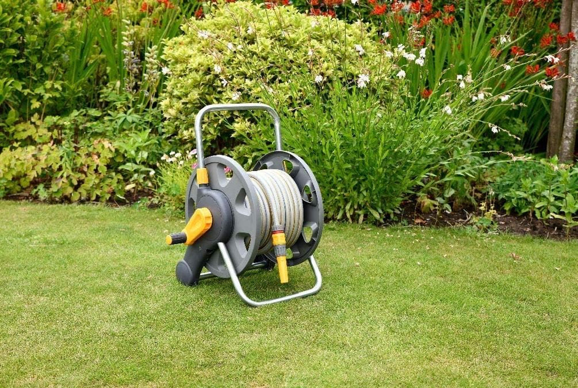 HOZELOCK - Avvolgitubo 2 in 1 (linea di supporto non inclusa) 60 m: indipendente o montato a parete, facile da trasportare ma robusto e durevole. Utilizzo flessibile in giardino [2475R0000]