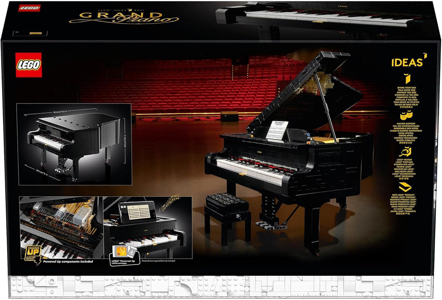 Pianoforte a coda da concerto LEGO Ideas (21323); Set da costruzione; Il tuo pianoforte da concerto; Fantastico progetto di modellismo per pianisti, musicisti, amanti della musica o hobbisti di talento (3.662 pezzi) Set da costruzione Besuche den LEGO-Store