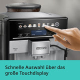 Macchina per caffè espresso automatica Siemens EQ.6 plus s700 TE657503DE, per molte specialità di caffè, montalatte, macinacaffè in ceramica, doppia funzione caffè, anticalcare, pulizia automatica a vapore, 1500 W, acciaio inossidabile