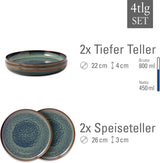 Servizio di stoviglie Crafted Breeze di Villeroy & Boch, 4 pezzi, per 2, verde