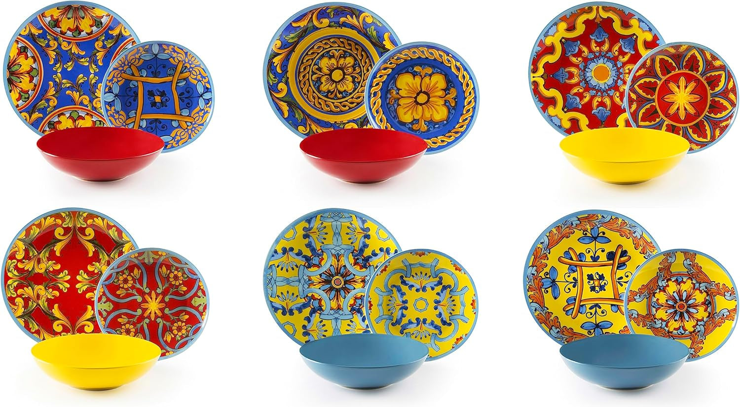 Excelsa Trinacria Teller-Set, 18 pezzi, Porzellan e Keramik