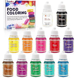 Set di 12 coloranti alimentari liquidi, titolo predefinito Naty Shop da 10 ml