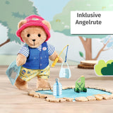 Costume da pescatore Teddy Baby Born con canna da pesca per bambole da 43 cm e orsacchiotto, 835982 Zapf Creation