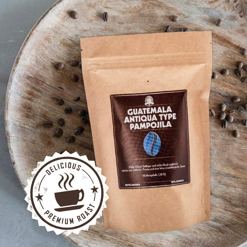 Henry's Kaffee - Guatemala Antiqua Type Pampojila 1000g - lebhafte Aroma - unaufdringliche Säure - erlesene Qualität - Handwerklich in Deutschland geröstet - Kaffeebohnen direkt vom Bauern