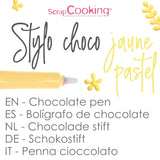 Scrapcooking - Penna di zucchero giallo pastello - Zucchero giallo da scrittura 25g - Penna di zucchero commestibile decorativa - Scrittura e disegno - Etichettatura di fondente, glassa, torte - 6804