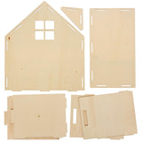 Baker Ross FN199 Kit casa delle bambole in legno - Confezione da 1, Kit casa delle bambole per bambini, Kit artigianale Case delle bambole Naty Shop