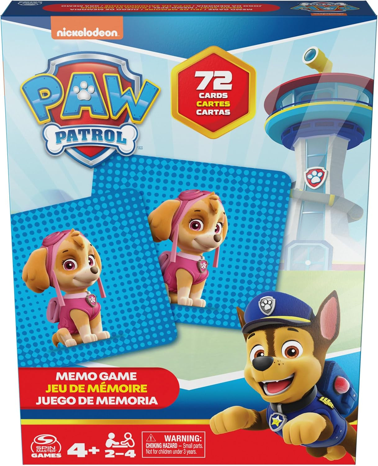 Spin Master Giochi Paw Patrol, gioco di memoria, giocattolo Paw Patrol, Chase, Stella, Marcus, Ruben, giochi di memoria con libri, per bambini dai 4 anni Action figures Naty Shop