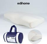 Edihome Cuscino di Sostegno per il Collo Cuscino per Alleviare il Dolore al Collo 50 x 30 x 10 cm Cuscino per Collo in Memory Foam Cuscino Ortopedico Cuscino ergonomico in Doppio Cotone Ipoallergenico