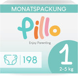 Pannolini Pillo 3 - Scatola da 168 pannolini, 6 pacchi da 28 pannolini cadauna, taglia 3 - Midi (6-10 kg) - Pannolini per neonati