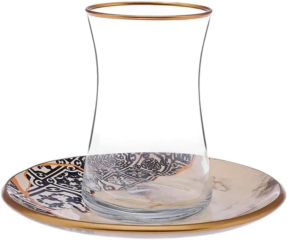 Set da tè Karaca Aris 12 pezzi per 6 persone - Squisito servizio in porcellana per un elegante piacere del tè